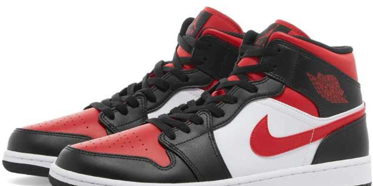 Ignite Style: Air Jordan 1 Mid Zwart Vuurrood